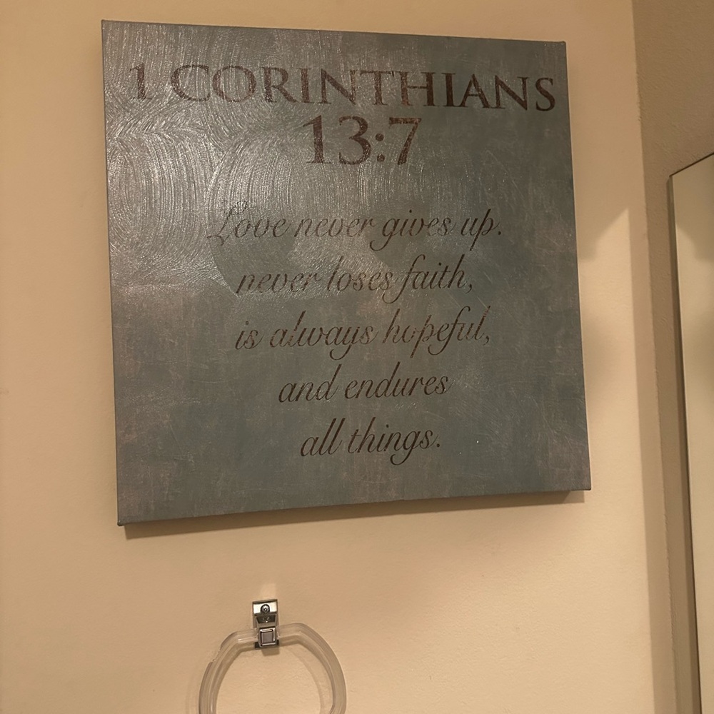 Inspirational Wall Art with Quote - Gray